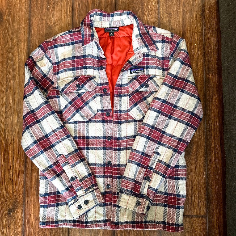 Patagonia Mens Insulated Fjord Flannel Jacket size S